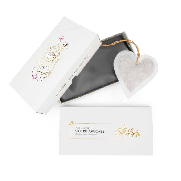 100% Pure Silk Pillowcase- Charcoal