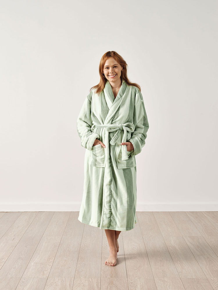 Linen House Ocean City Stripe Bathrobe