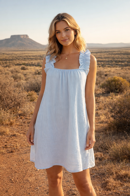 Lila Rose Baby Doll Style Chemise -Soft Blue, image 1