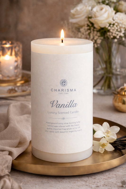 Luxury Scented Pillar Candle-Vanilla