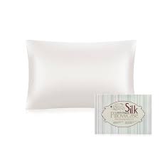 Organic Silk Pillowcase King Size. 50cm x 90cm- Ivory, image 1