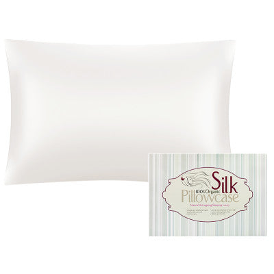 Organic Silk Pillowcase Standard Size 45cm x 70cm- Ivory